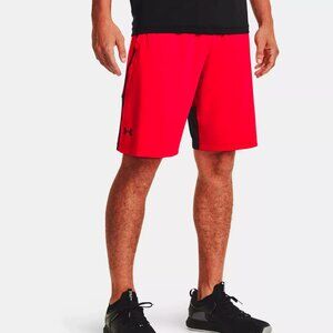 Under Armour Men's UA Raid 2.0 Shorts 1361511-600 Red / Black Size S NWT